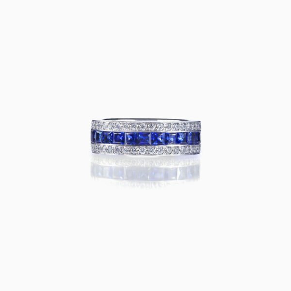Blue gemstone anniversary ring - Image 2